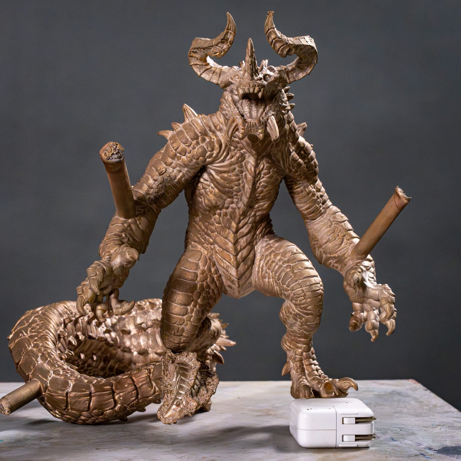 Deathclaw bronze cast