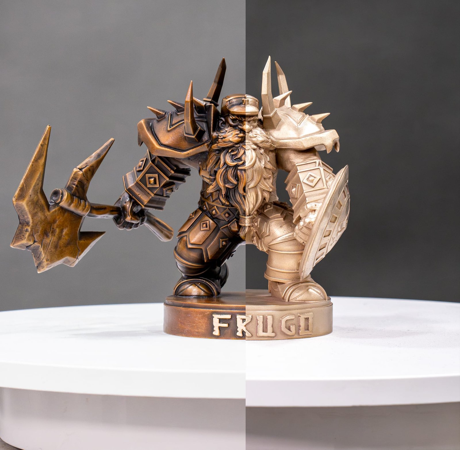Frugo model to bronze comparison